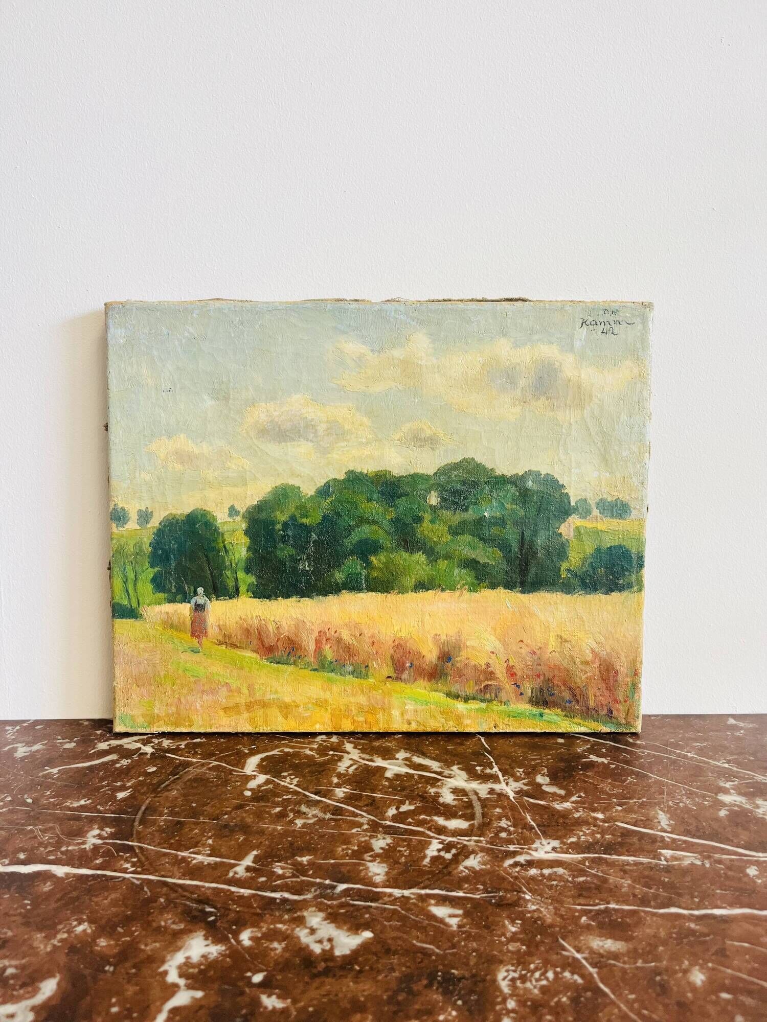 Oil painting on canvas by rupert kamm 1909-1993