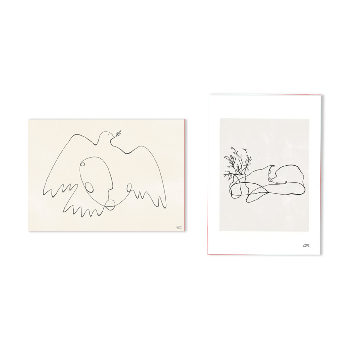 Set of two illustrations: n°05 and n°10 - Limited edition of 15 copies per model.