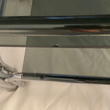Console smoked glasses, chrome structure, 70s
