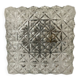 Vintage square molded glass ceiling light