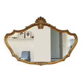 Horizontal vintage shell mirror