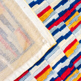 Mat with geometric design, hand tufted 1970s