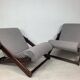Pair of folding armchairs