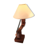 Daniel Pigeon's solid oak articulated lamp