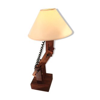 Daniel Pigeon's solid oak articulated lamp