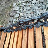 Banc de jardin ancien avec pieds en fonte vintage xxeme