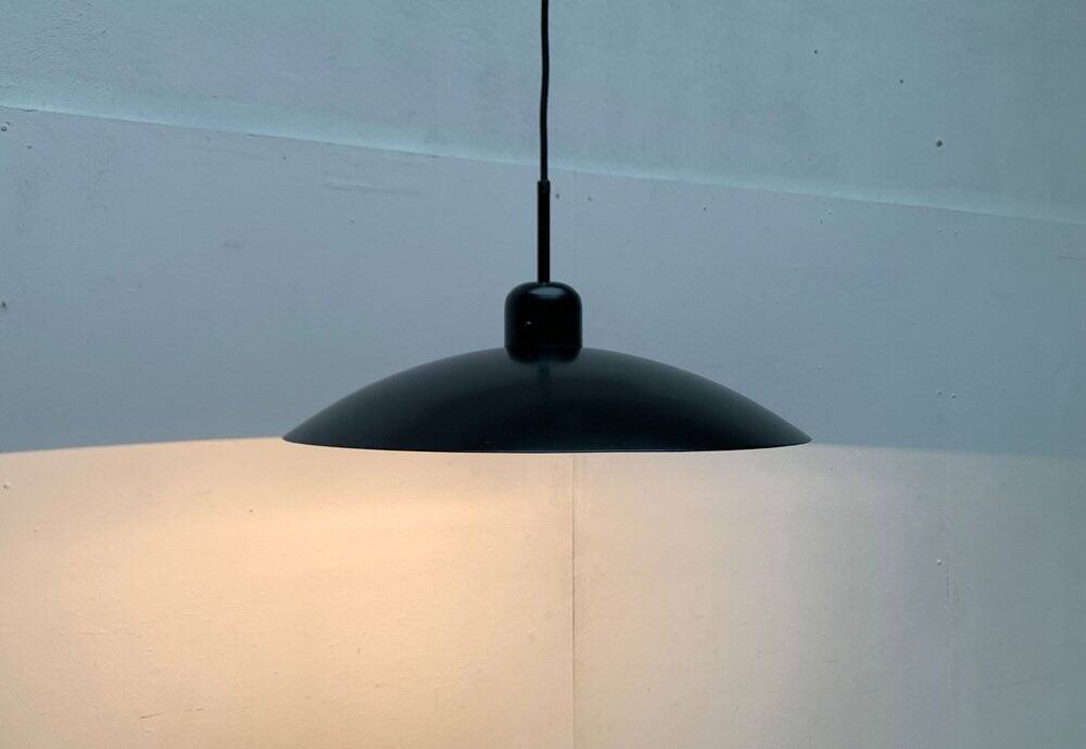Postmodern vintage pendant lamp with counterweight by Metalarte, 1980s.