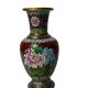 Chine, vase en cloisonné chrysanthèmes début XXème