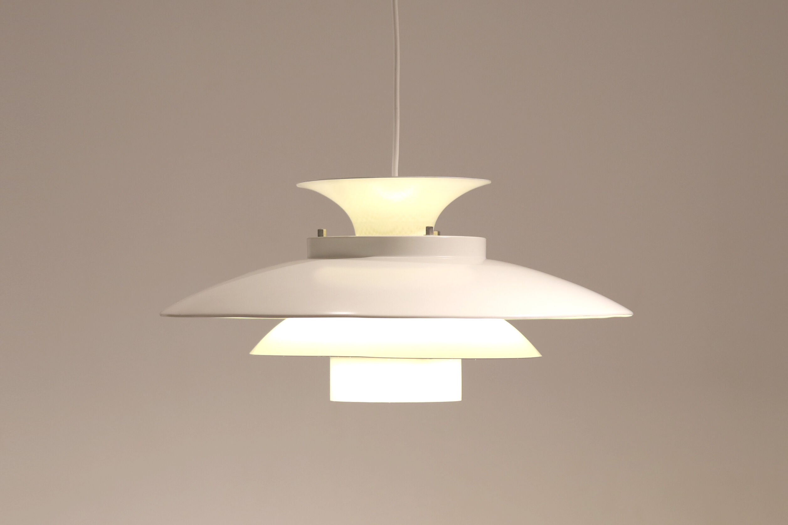 White Danish design hanging lamp