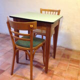 Small table in oak and formica of the 50s/60s vintage desk