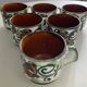 Set of 6 vintage Boch La Louvière coffee cups