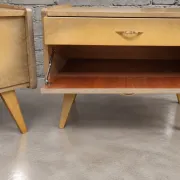 Dressing table set and two modular bedside tables from the 1960s.