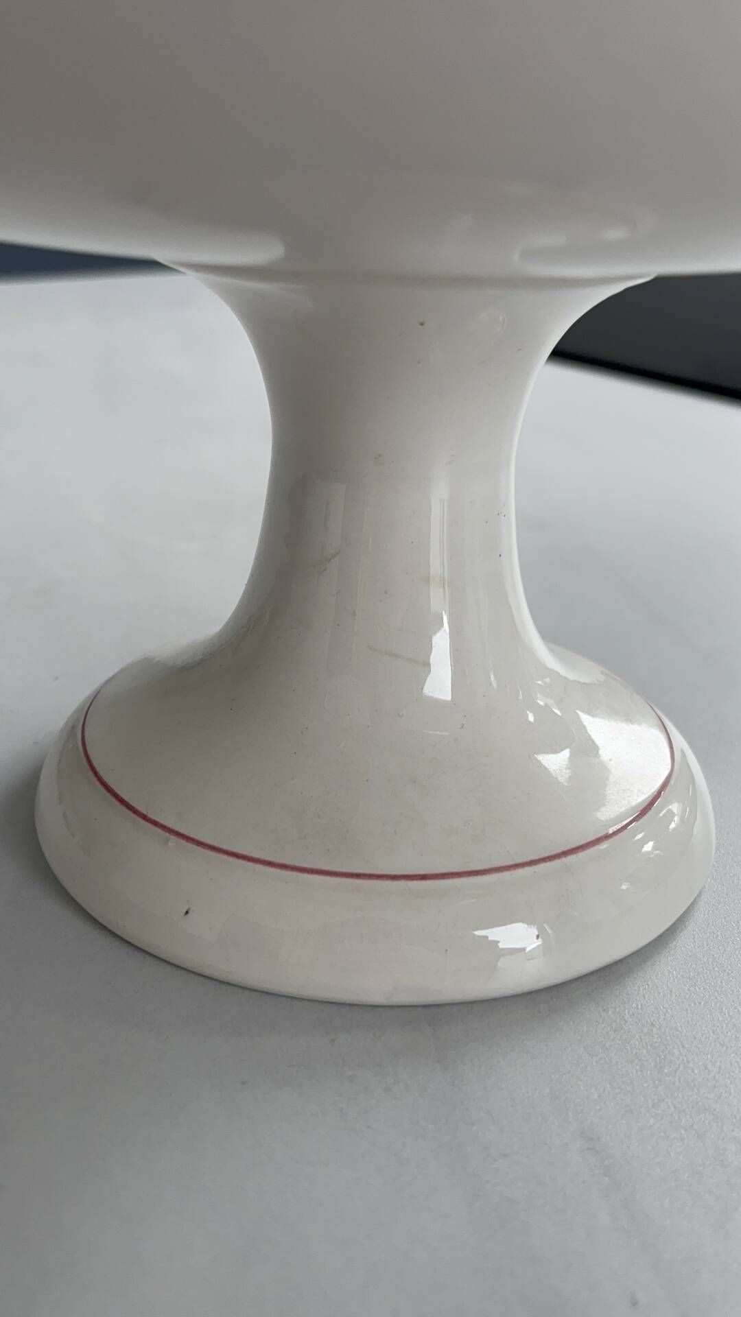 Footed compote Digoin Sarreguemines Pise, vintage earthenware
