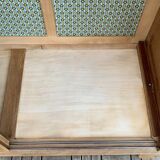 Parisian art deco wardrobe sliding doors solid raw oak