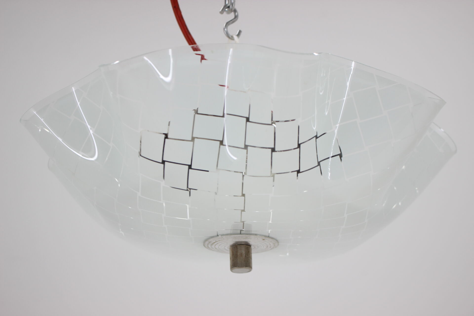 1970s Glass Pendant Lamp, Czechoslovakia