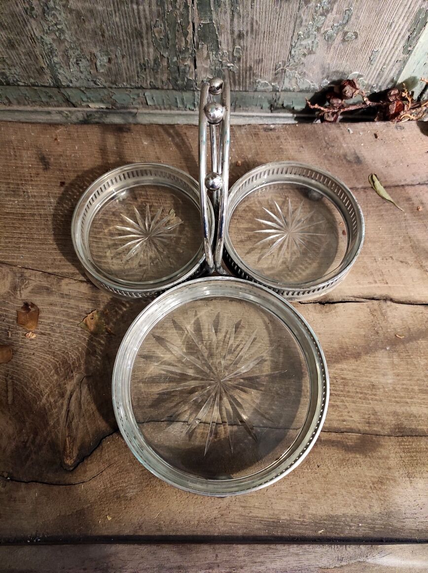 Antique German Silverplate Snack Tray by B. Bohrmann, Frankfurt, 1887-1899