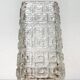 Large Finnish glass block vase from the mid-century by Tamara Aladin for Riihimäki, 1960s.