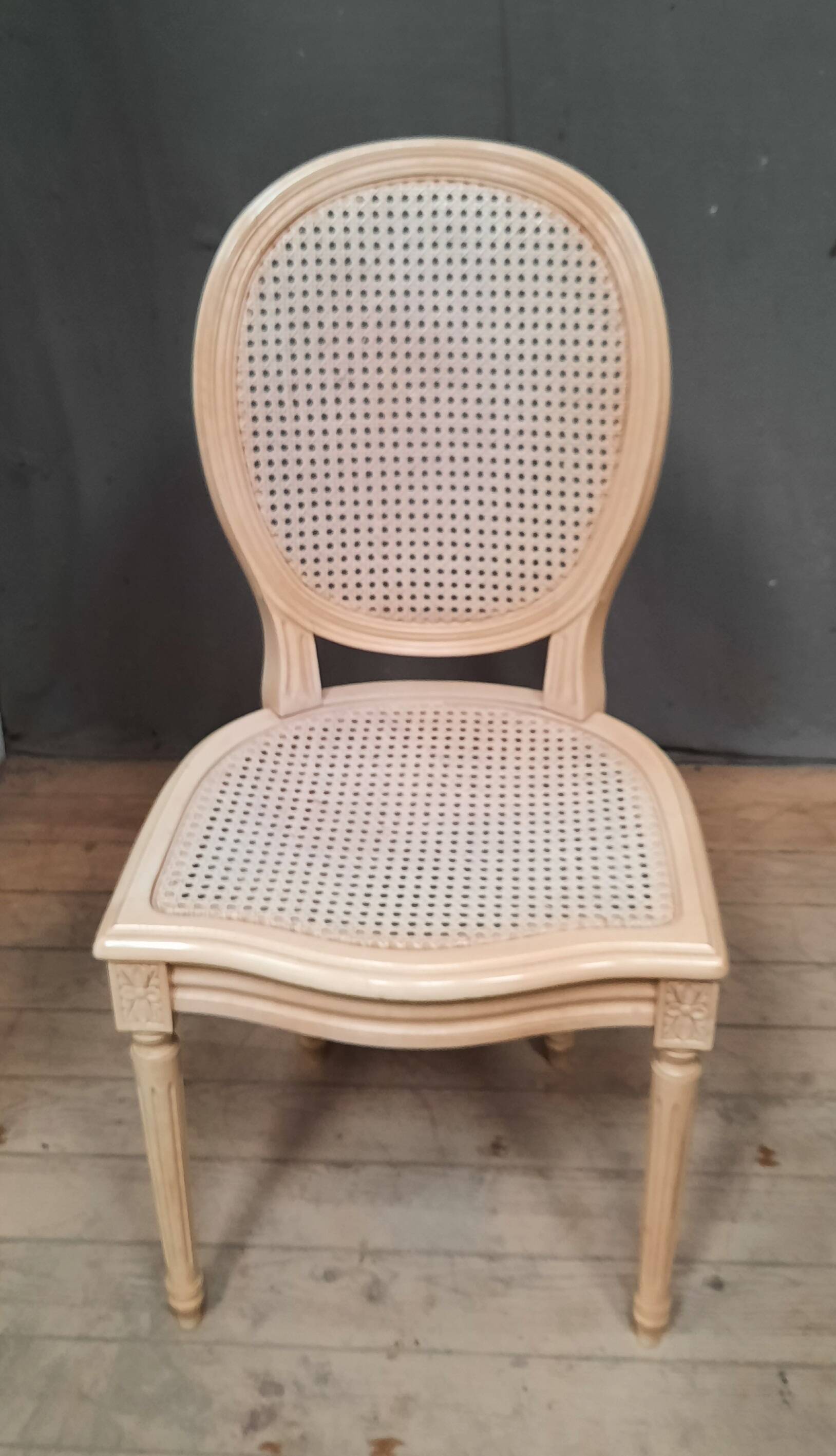 Set of 6 Louis XVI style caned chairs