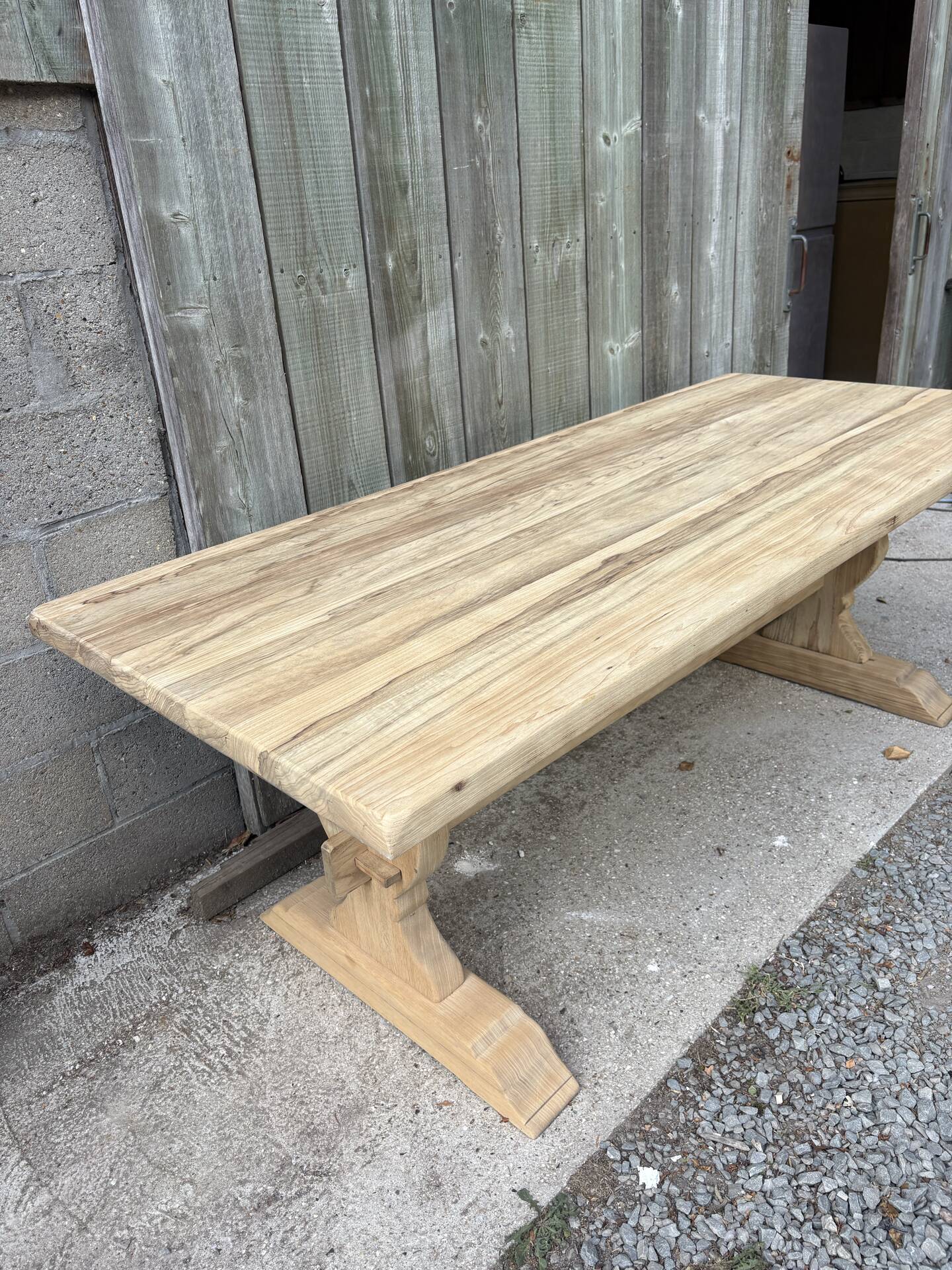 Large old monastery table - sandblasted