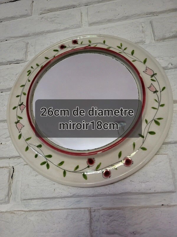 Set of 4 vintage earthenware pieces for bathroom