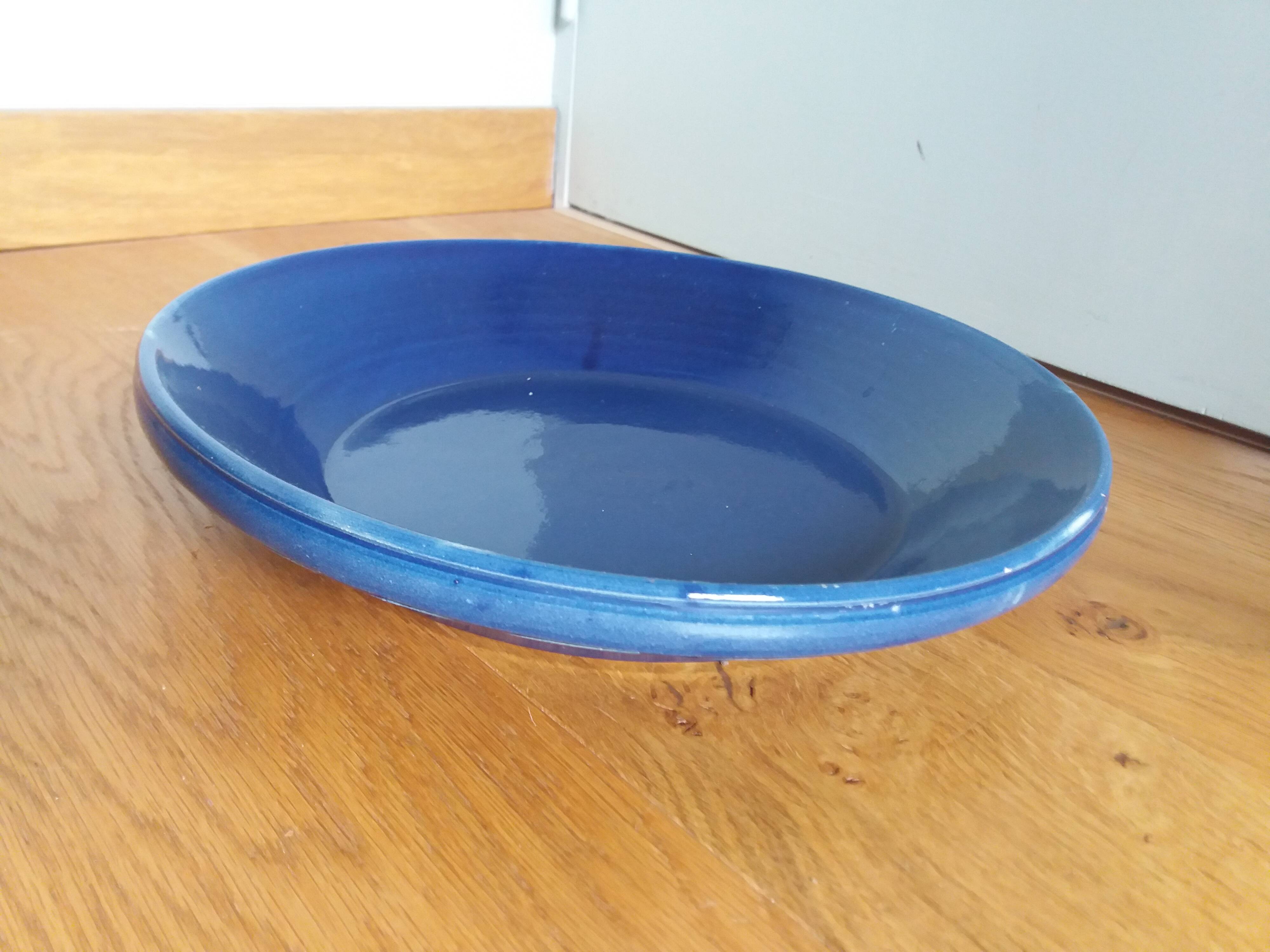Plat saladier céramique artisanale 34 cm