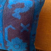 Coussin en laine turque vintage à médaillon, coussin de tapis noué à la main