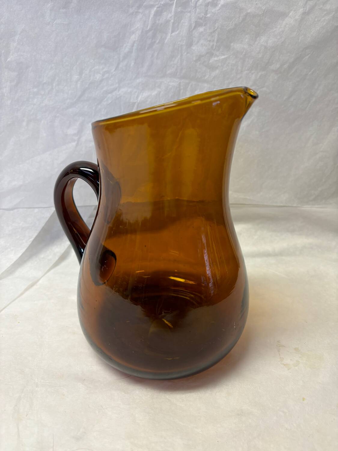 Amber glass carafe