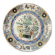 Porcelain plate Compagnie des Indes Famille rose 18th century Qianlong