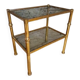 Coffee Table Maison Jansen Style - Brass & Smoked Glass - 1970