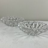 Paire de cendrier en cristal