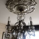Bronze chandelier with tassels
