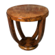 Pedestal table / side table Art Deco era in walnut bramble veneer