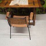 Console table in walnut, 20th century.