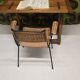 Table Console en noyer XXème