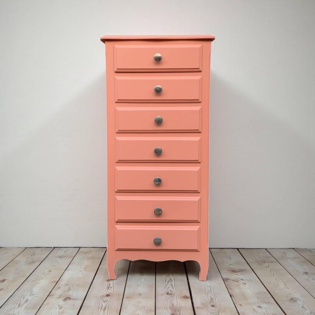 Vintage coral pink weekly planner H120