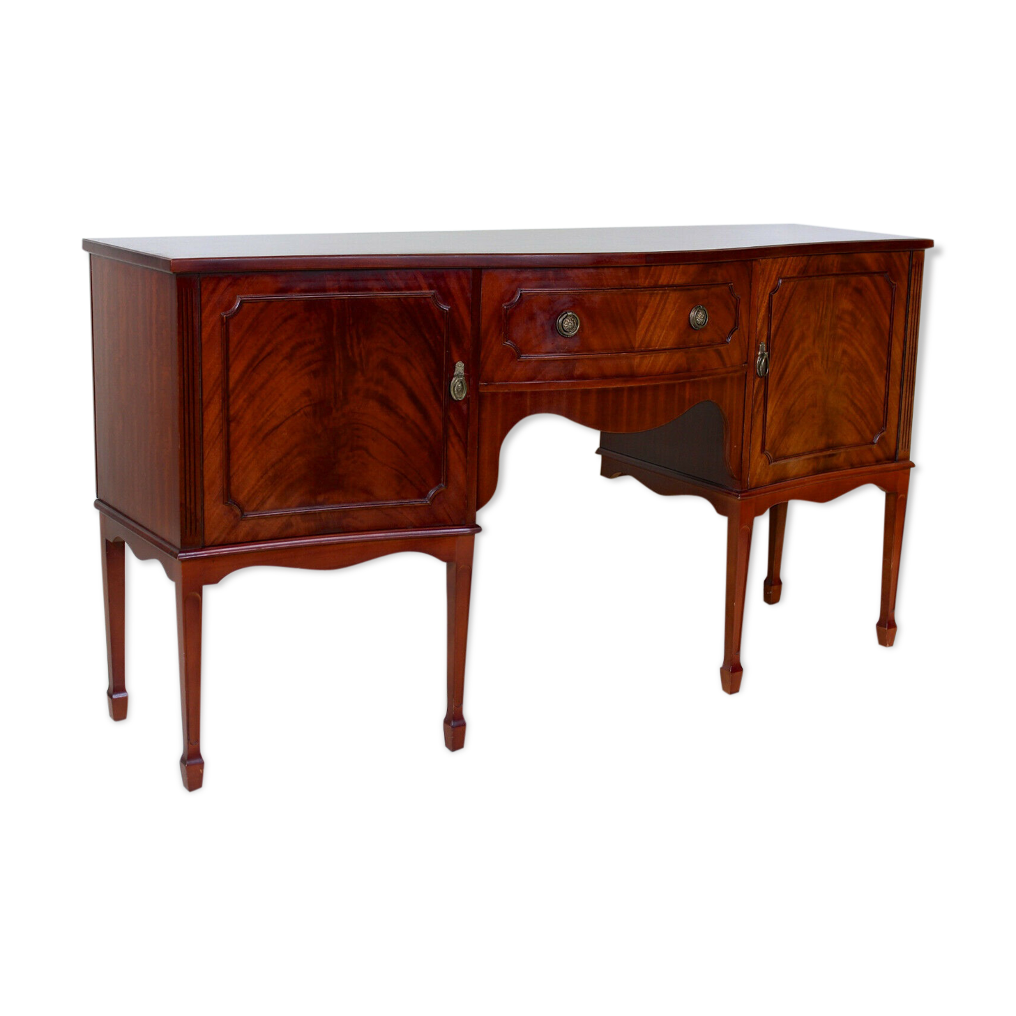 Cuban vintage buffet mahogany credence marquetry inlaid with beautiful quality