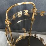 Table d'Appoint Vintage Desserte Pierres de Verre Fumé