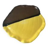 Black and yellow Vallauris plate/saucer