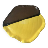 Black and yellow Vallauris plate/saucer