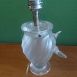Lalique crystal lamp foot, doves