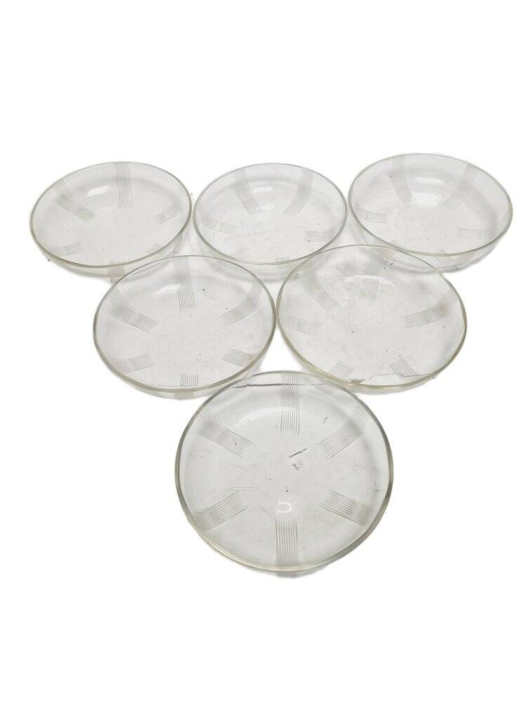 Vintage Art Deco dessert plates, 1930s, set of 6