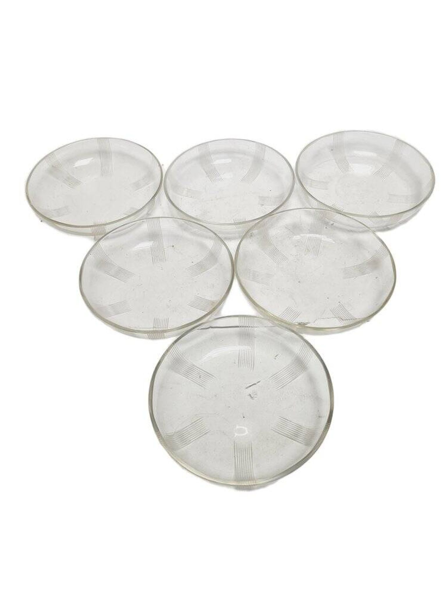 Vintage Art Deco dessert plates, 1930s, set of 6