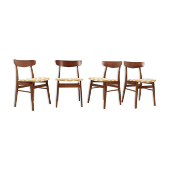 Set of 4 teak chairs