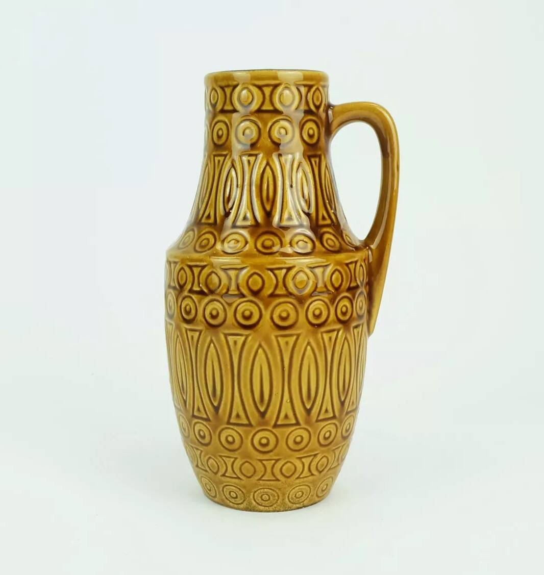 scheurich mid century VASE 1960s decor hellas ochre glaze model 423-25