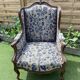 Louis XV style wingback armchair