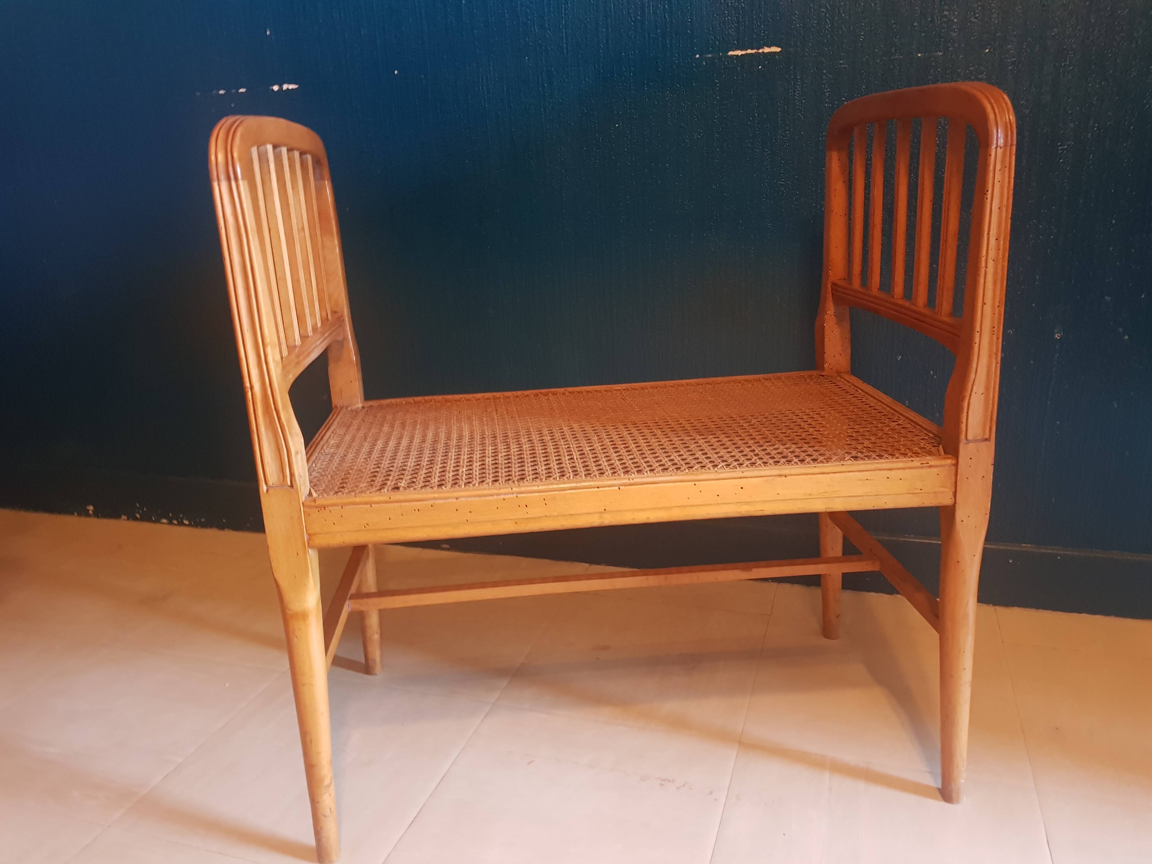 Bench end of bed cannage vintage style empire