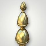 Pair of antique brass and cast iron andirons – Louis XVI style