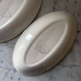 Pair of earthenware serving dishes from Salins pottery