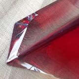 Red Murano glass vase