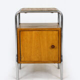 Bauhaus bedside table in chromed tubular steel, 1940s